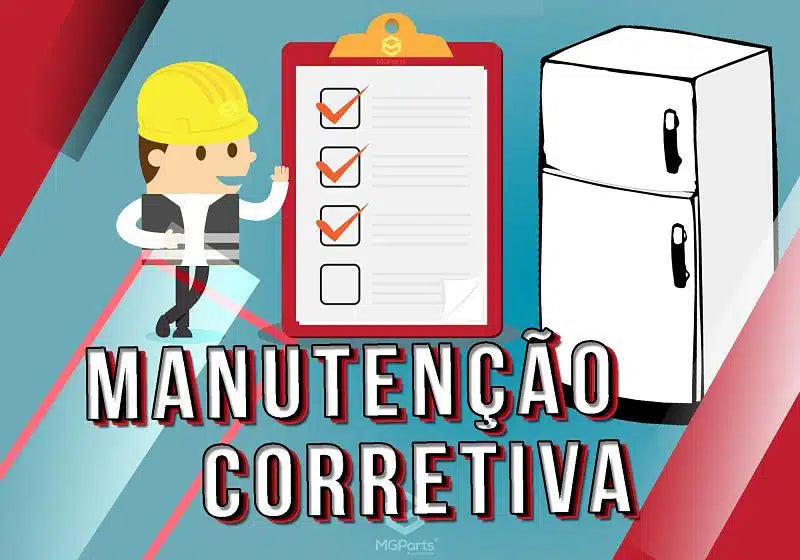 Qual é o processo de manutenção corretiva em um refrigerador?