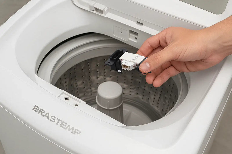 Aprenda como trocar a trava da tampa da máquina Brastemp