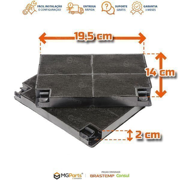 Filtro De Ar Carvao Ativado Brastemp